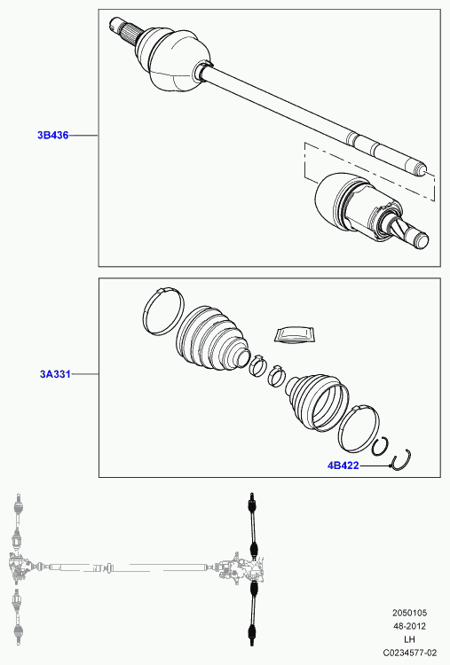 Land Rover LR 018482 - Faltenbalg, Antriebswelle alexcarstop-ersatzteile.com