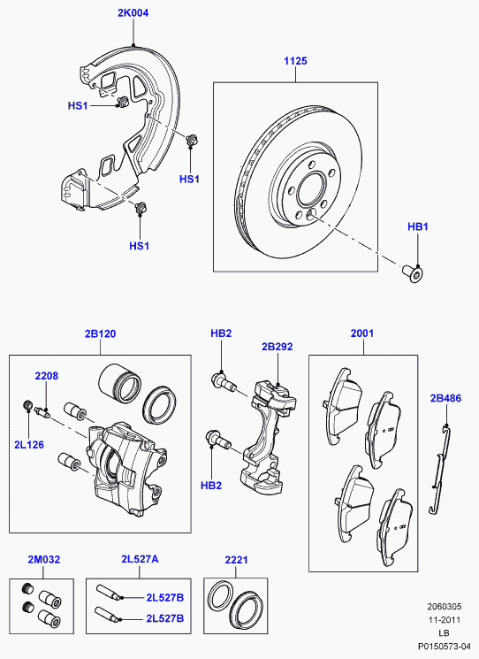 Land Rover LR000567 - Führungshülsensatz, Bremssattel alexcarstop-ersatzteile.com