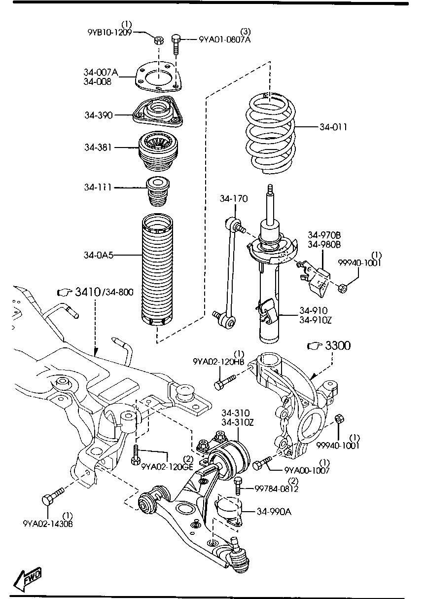 FORD B32H-34-300E - Lagerung, Lenker alexcarstop-ersatzteile.com