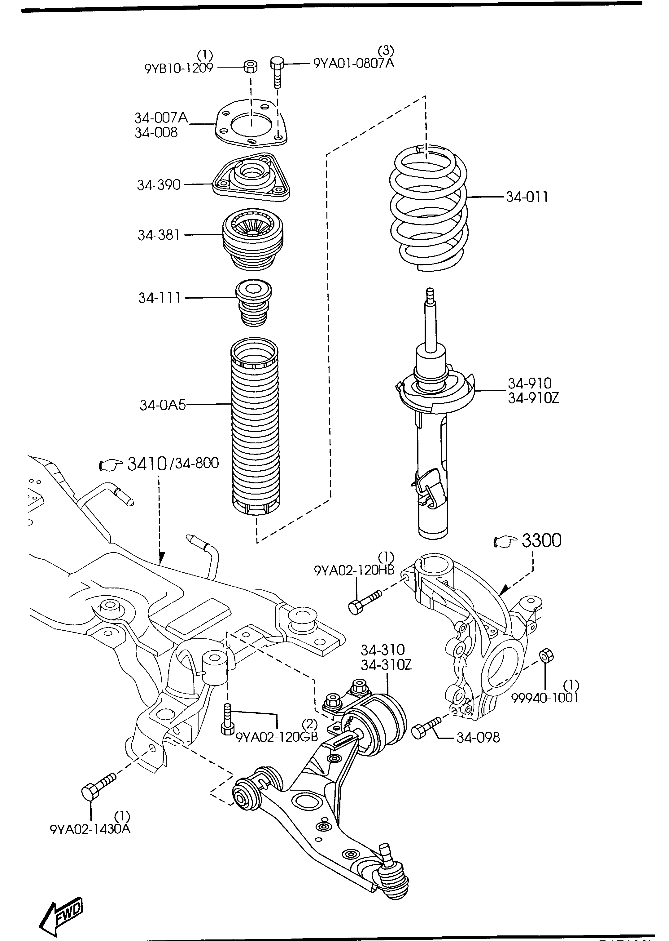 FORD B32H-34-300A - Lenker, Radaufhängung alexcarstop-ersatzteile.com