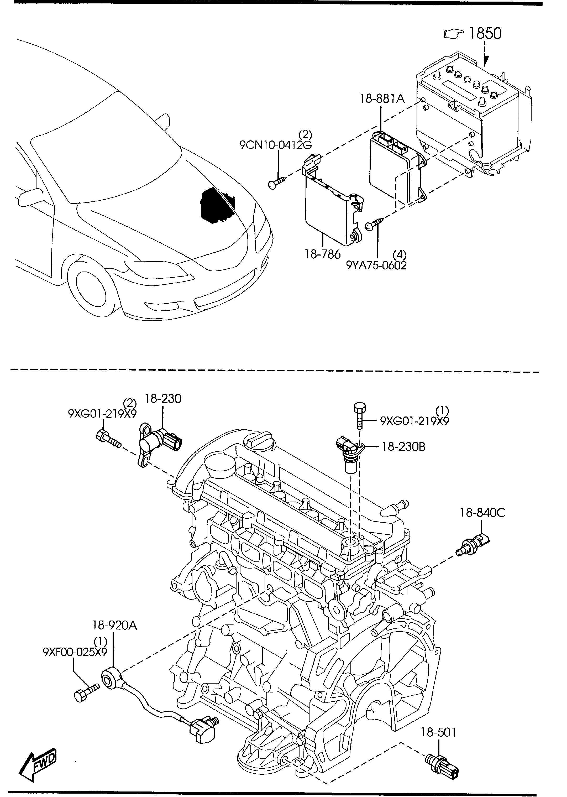 MAZDA 99562-1400 - Dichtungssatz, Ansaug / Abgaskrümmer alexcarstop-ersatzteile.com