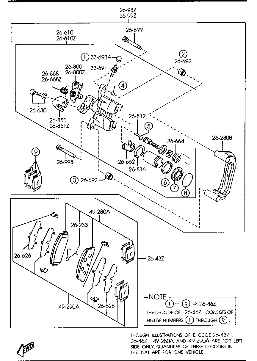 Mercury GJYB-26-43ZA - Bremsbelagsatz, Scheibenbremse alexcarstop-ersatzteile.com