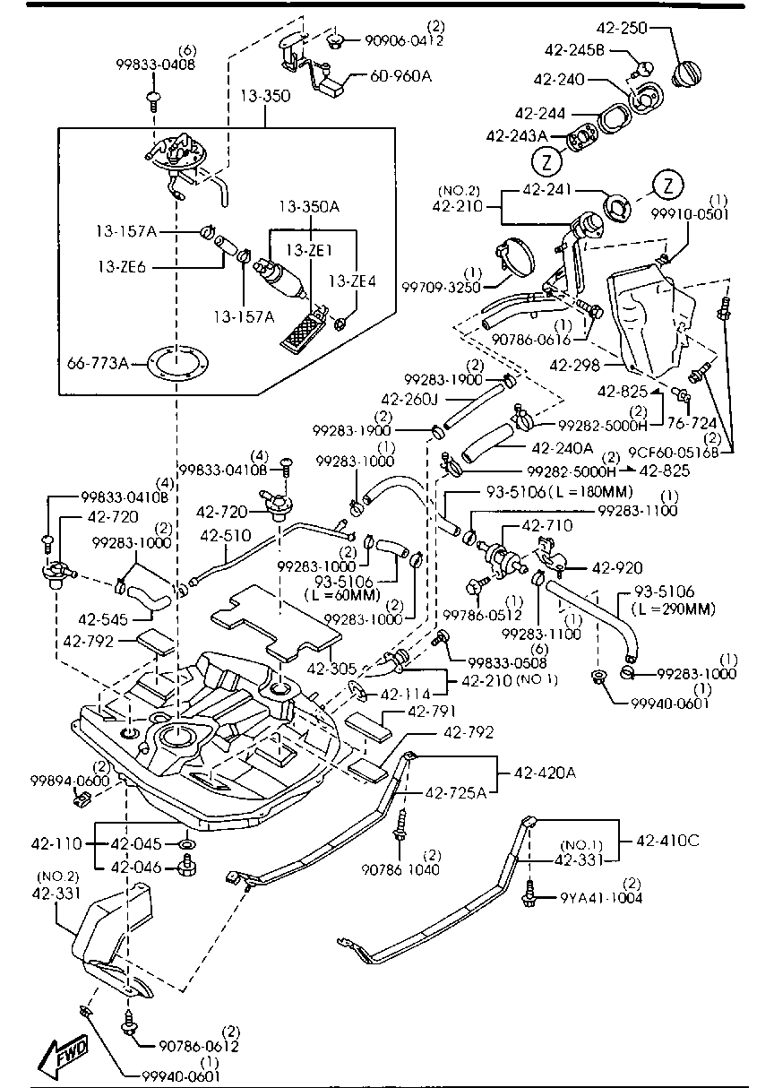 MAZDA B6BF-13-350 - Kraftstoffpumpe alexcarstop-ersatzteile.com