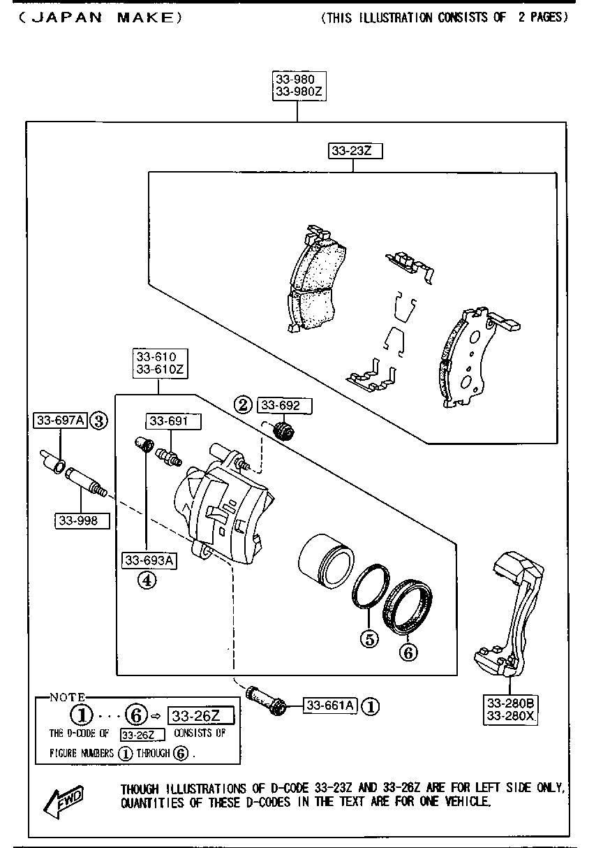 MAZDA GAYR-33-23ZA - Bremsbelagsatz, Scheibenbremse alexcarstop-ersatzteile.com