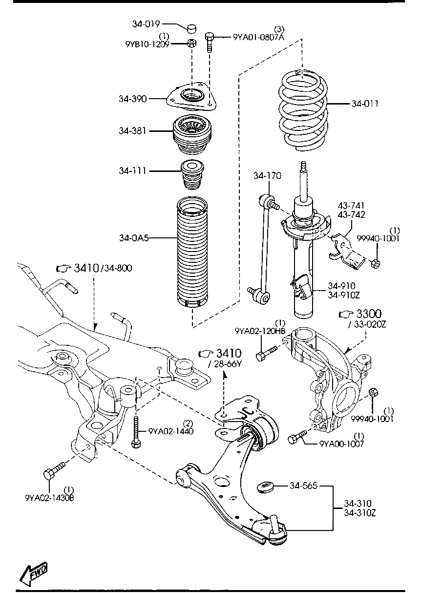 FORD BBM2-34-300 - Lenker, Radaufhängung alexcarstop-ersatzteile.com