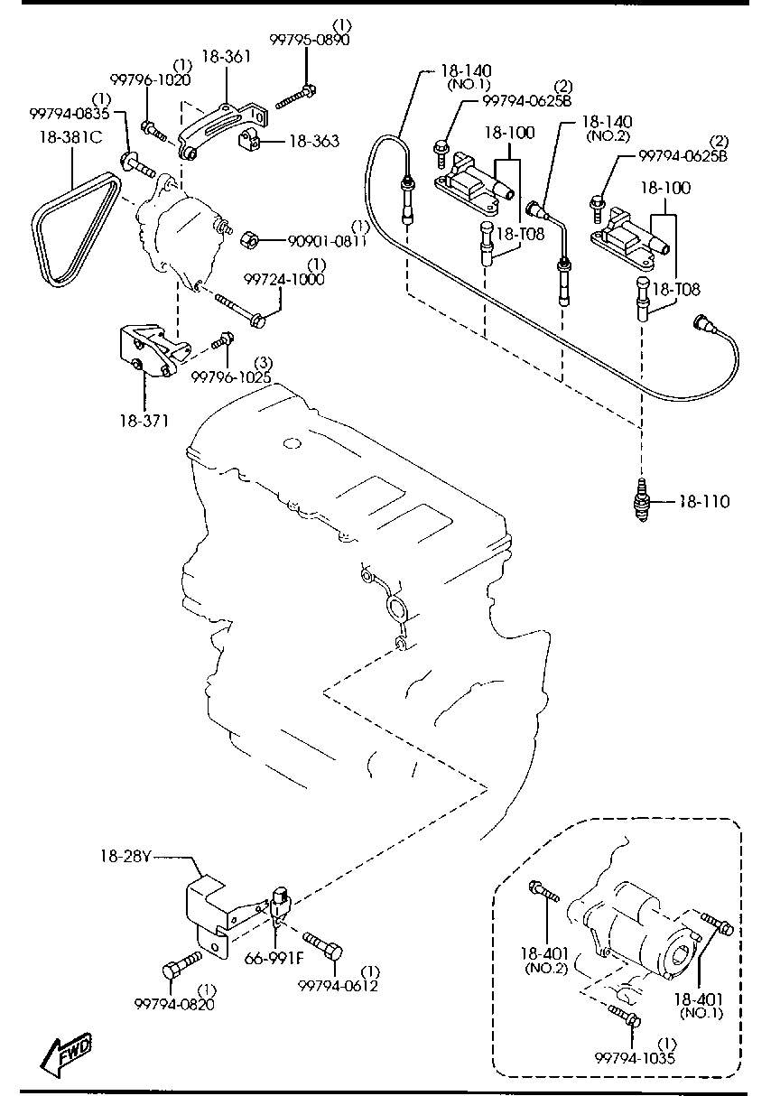 MAZDA F 285 18110 - Zündkerze alexcarstop-ersatzteile.com