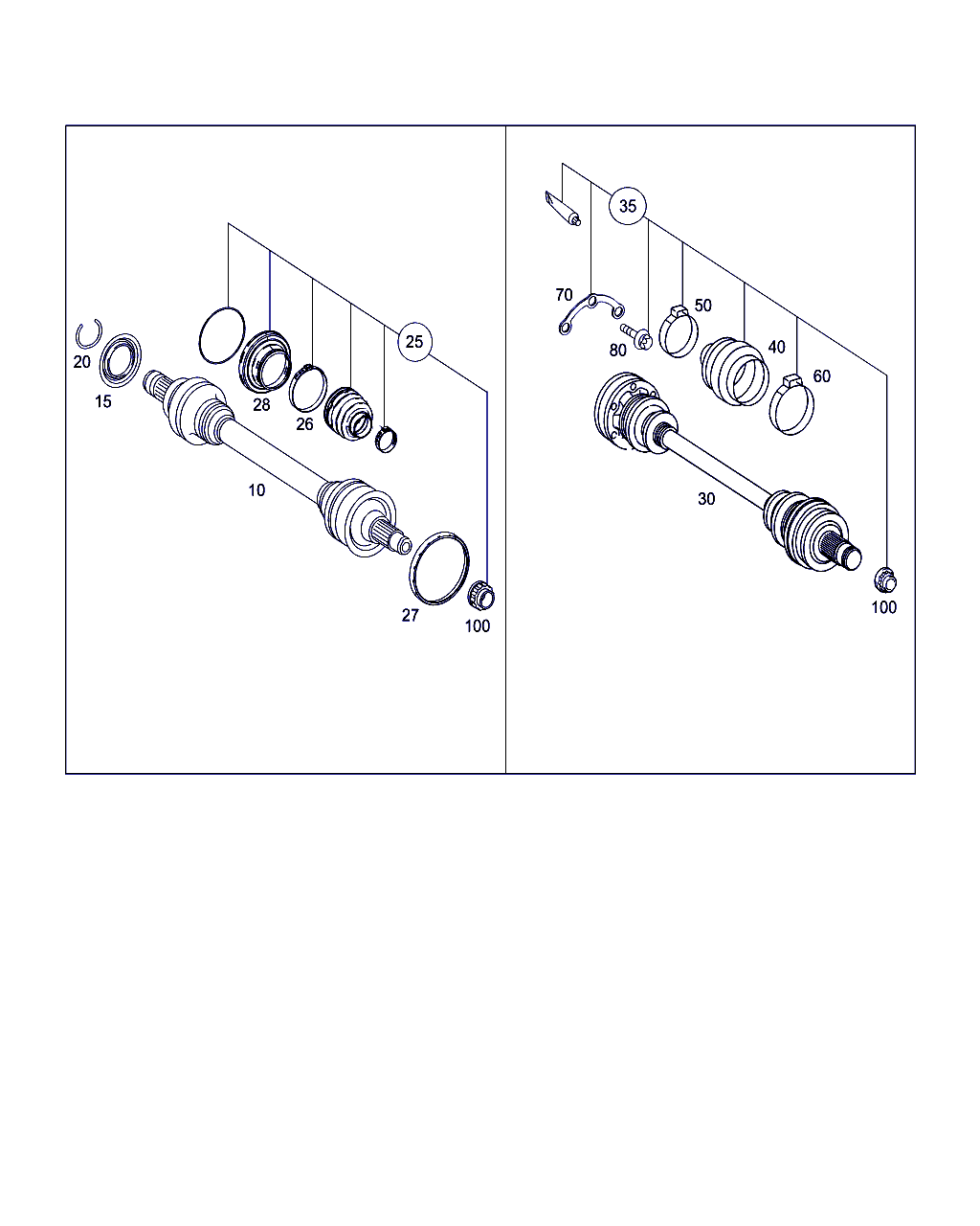 Mercedes-Benz A 000 357 01 91 - Faltenbalg, Antriebswelle alexcarstop-ersatzteile.com