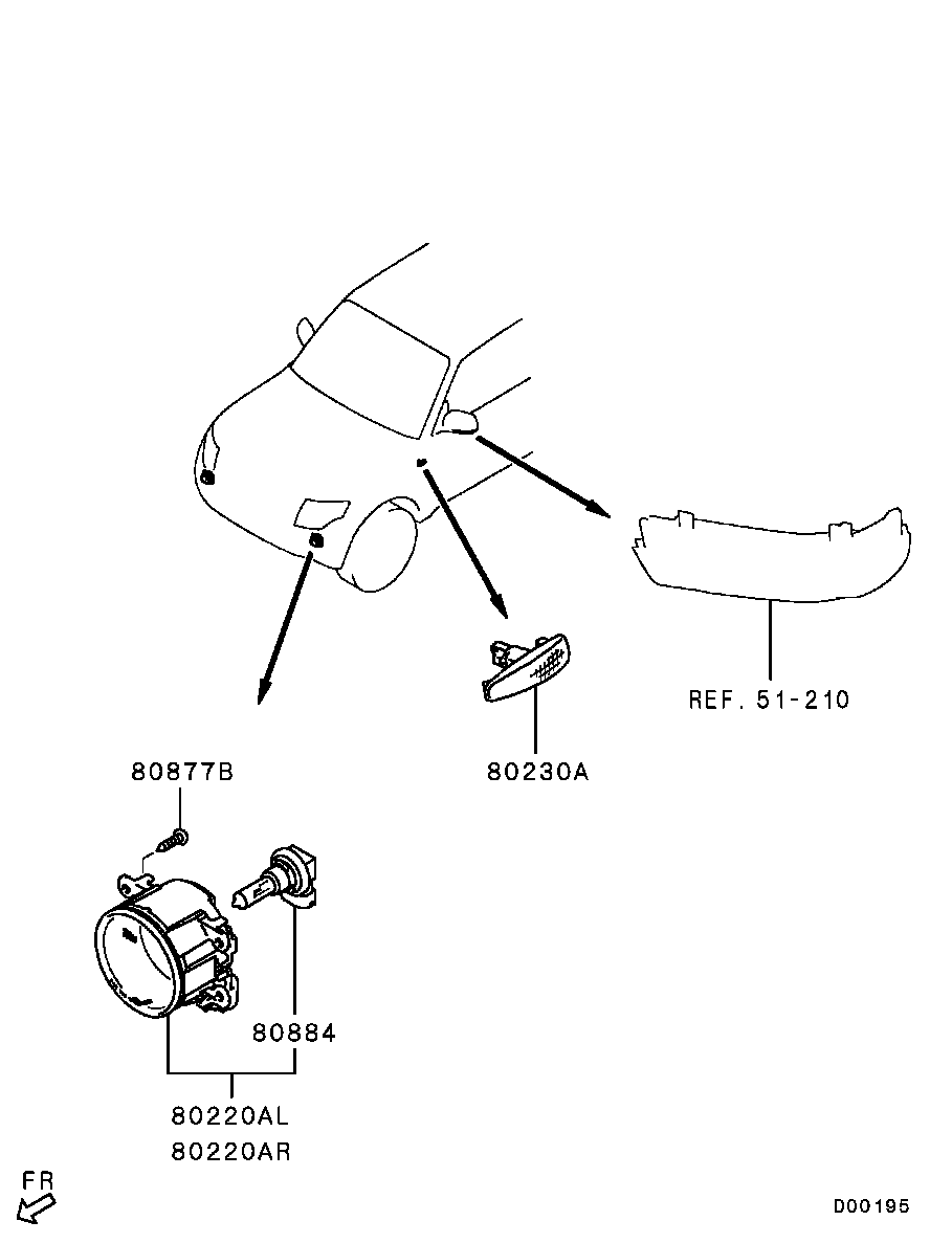 Mitsubishi MN142091 - Nebelscheinwerfer alexcarstop-ersatzteile.com