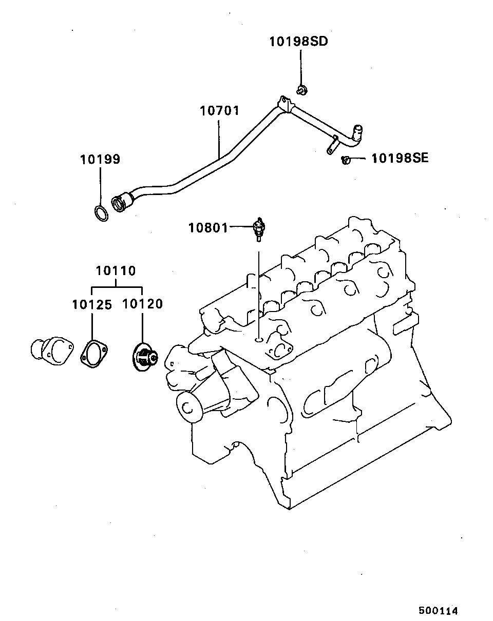 Mitsubishi MD094120 - Thermostat, Kühlmittel alexcarstop-ersatzteile.com