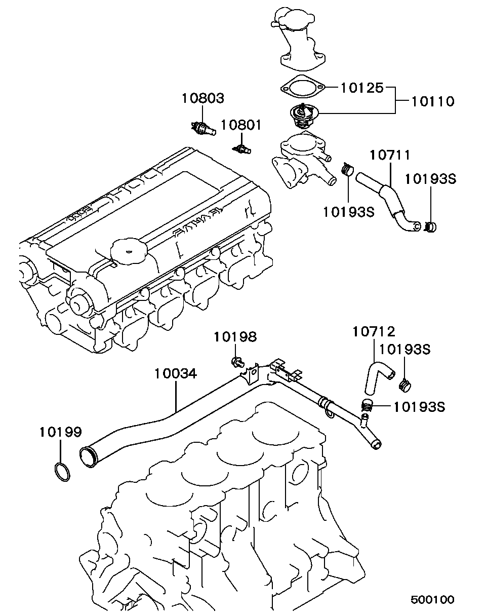 Mitsubishi MD997607 - Thermostat, Kühlmittel alexcarstop-ersatzteile.com