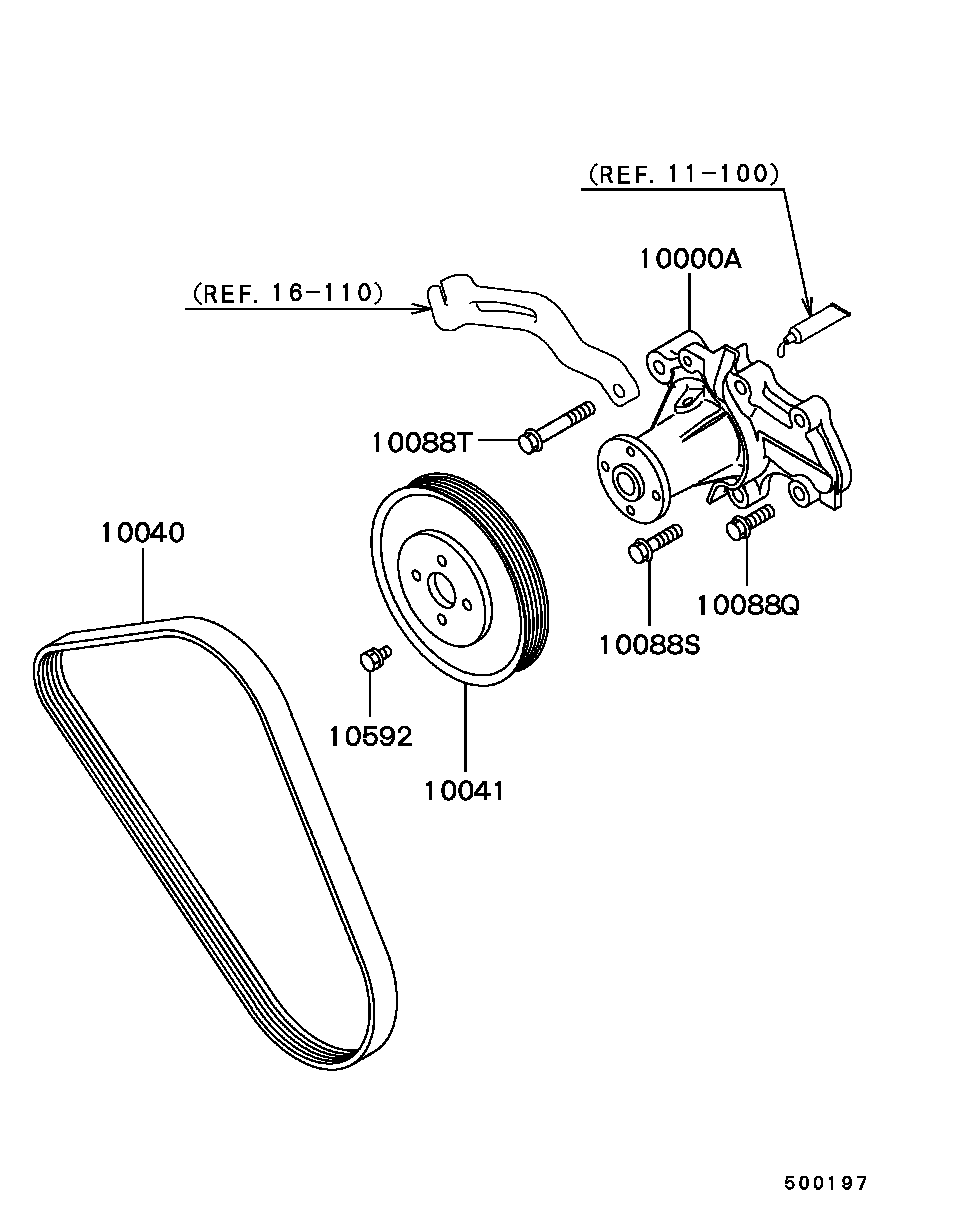 Mitsubishi MN183019 - Keilrippenriemen alexcarstop-ersatzteile.com