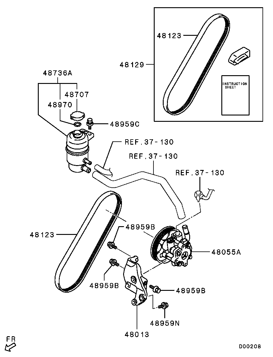 Mitsubishi 4451A112 - Keilrippenriemen alexcarstop-ersatzteile.com