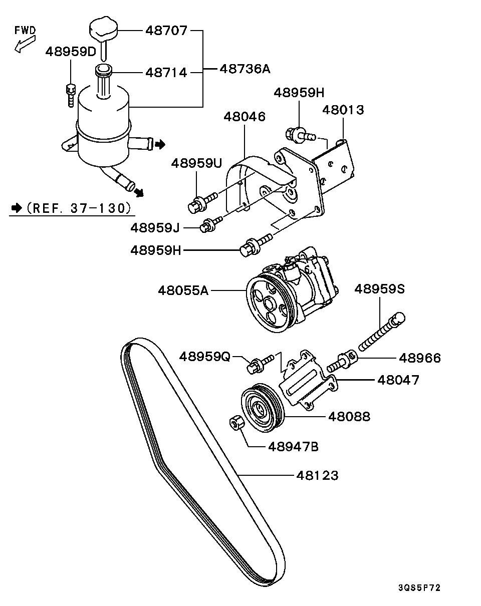 Mitsubishi MN155726 - Keilrippenriemen alexcarstop-ersatzteile.com