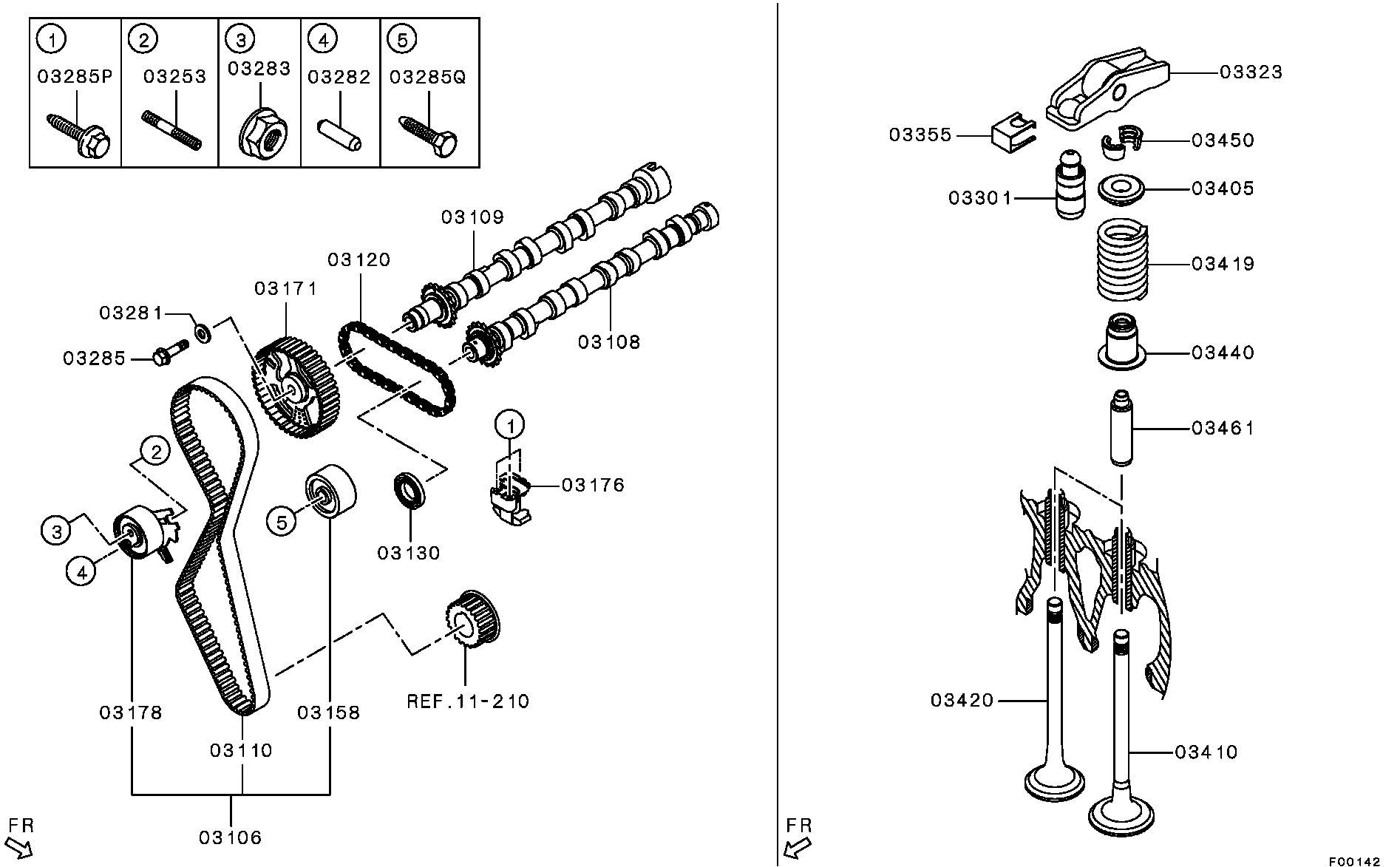 Mitsubishi MN982128 - Zahnriemensatz alexcarstop-ersatzteile.com