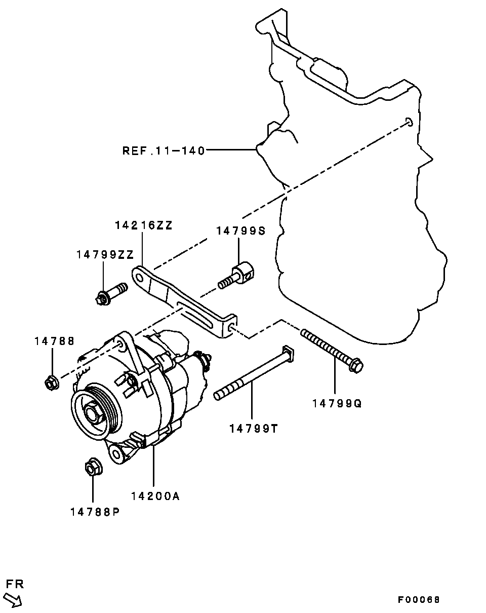 Mitsubishi MN155953 - Generator alexcarstop-ersatzteile.com