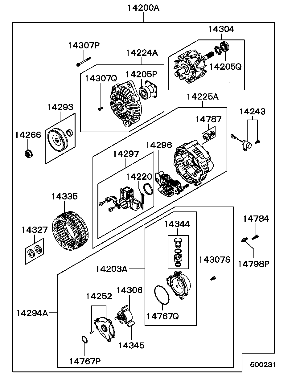 Mitsubishi MD344963 - Generator alexcarstop-ersatzteile.com