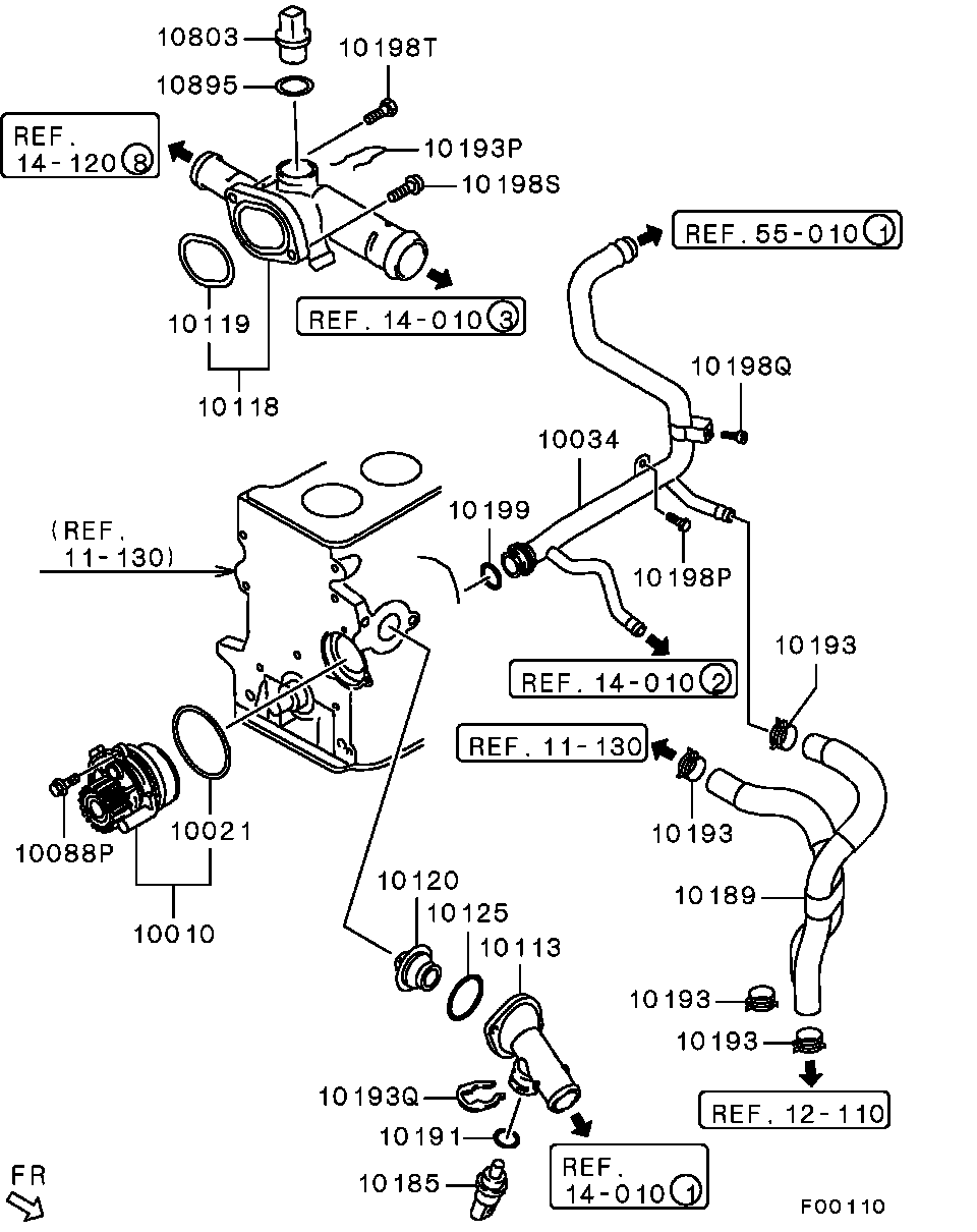 Mitsubishi MN980137 - Thermostat, Kühlmittel alexcarstop-ersatzteile.com