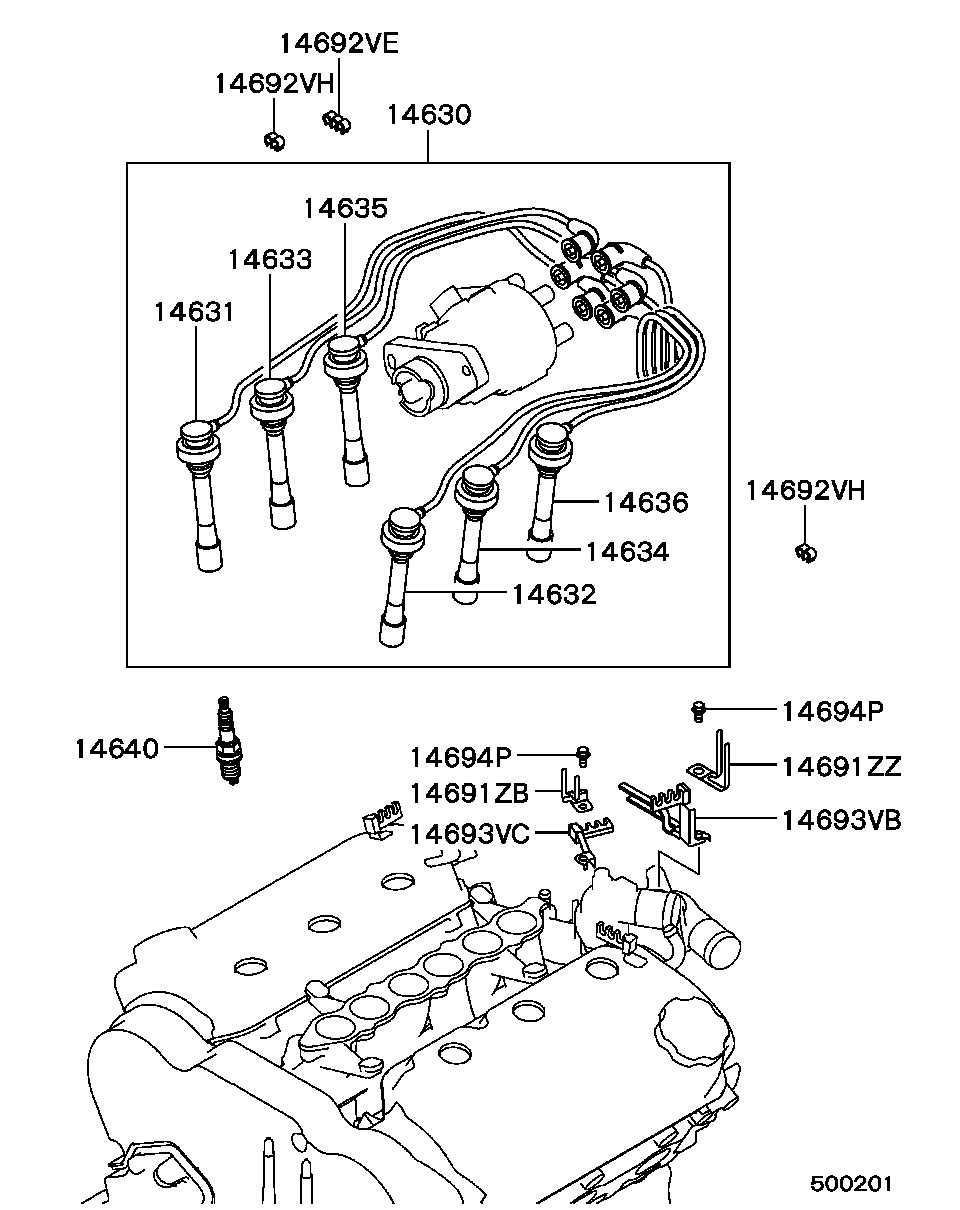 Mitsubishi MD 313 443 - Zündkerze alexcarstop-ersatzteile.com