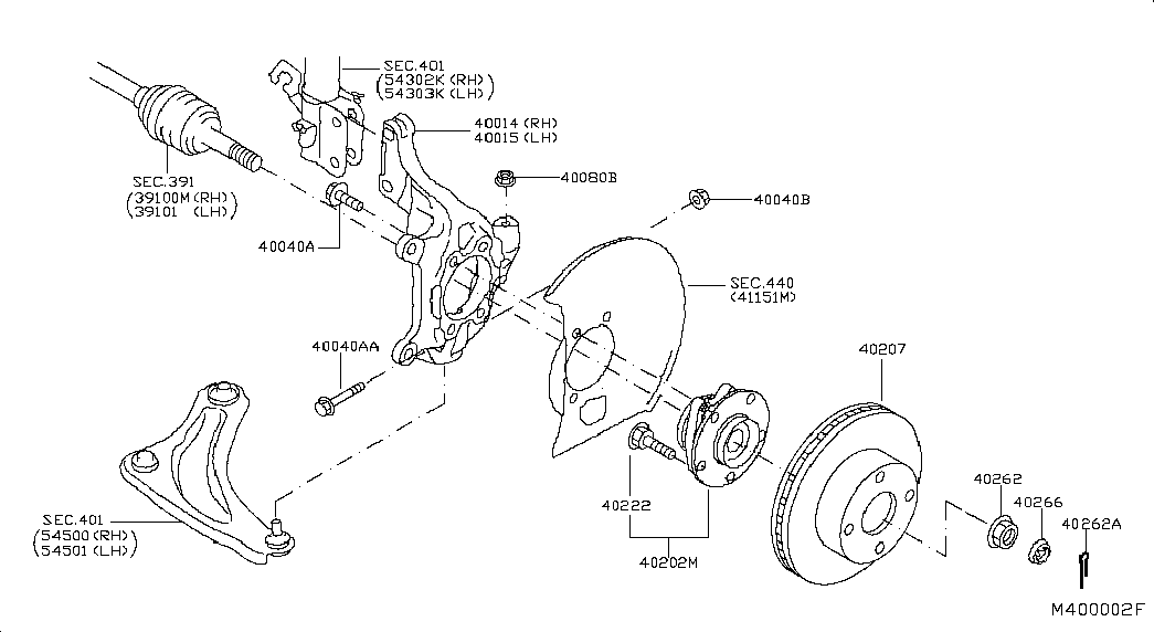 NISSAN 40202BA60A - Radlagersatz alexcarstop-ersatzteile.com