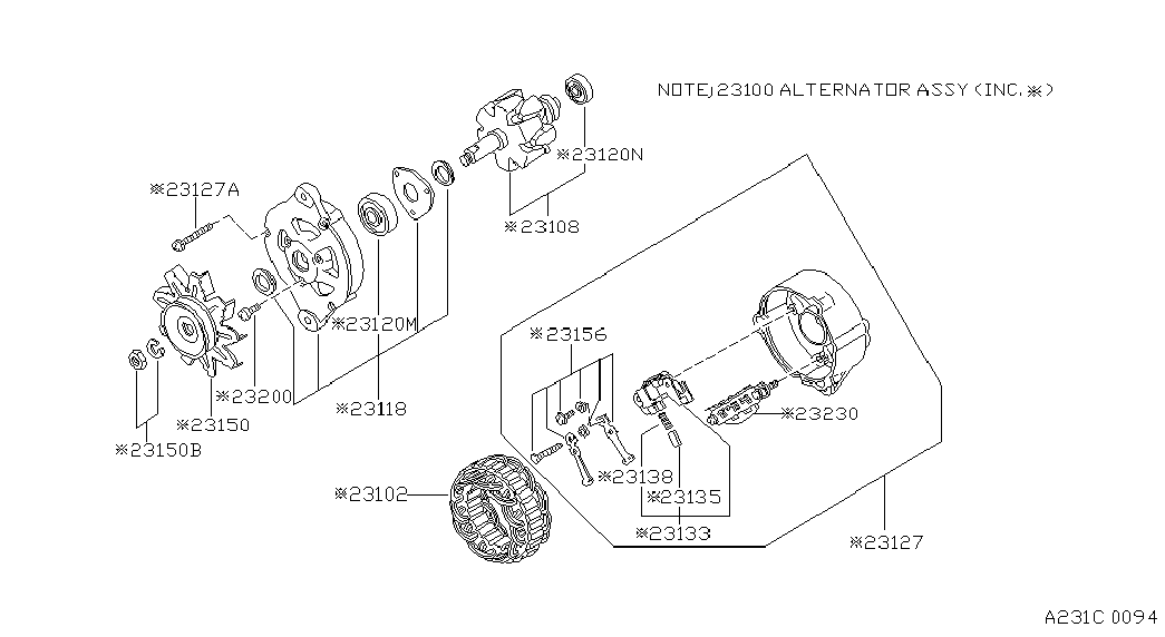 NISSAN 23100-27G10 - Generator alexcarstop-ersatzteile.com