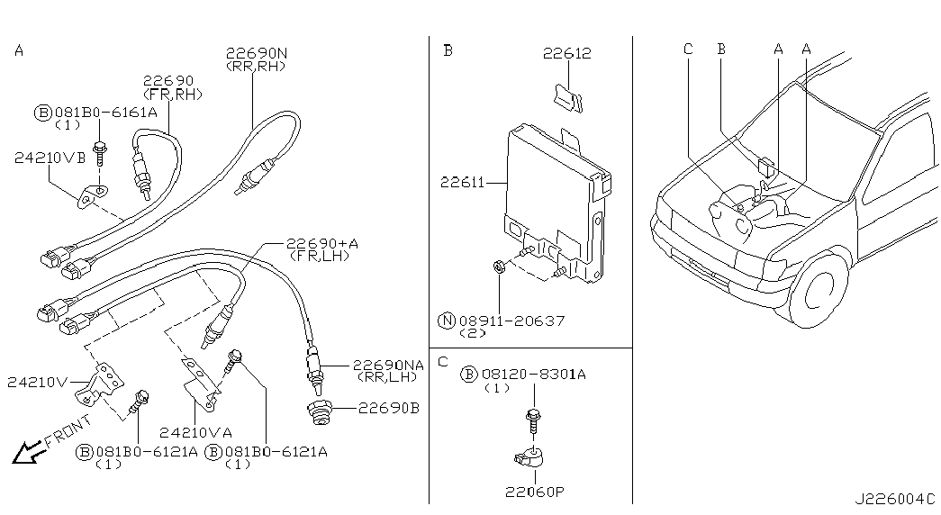 NISSAN 226914W001 - Lambdasonde alexcarstop-ersatzteile.com