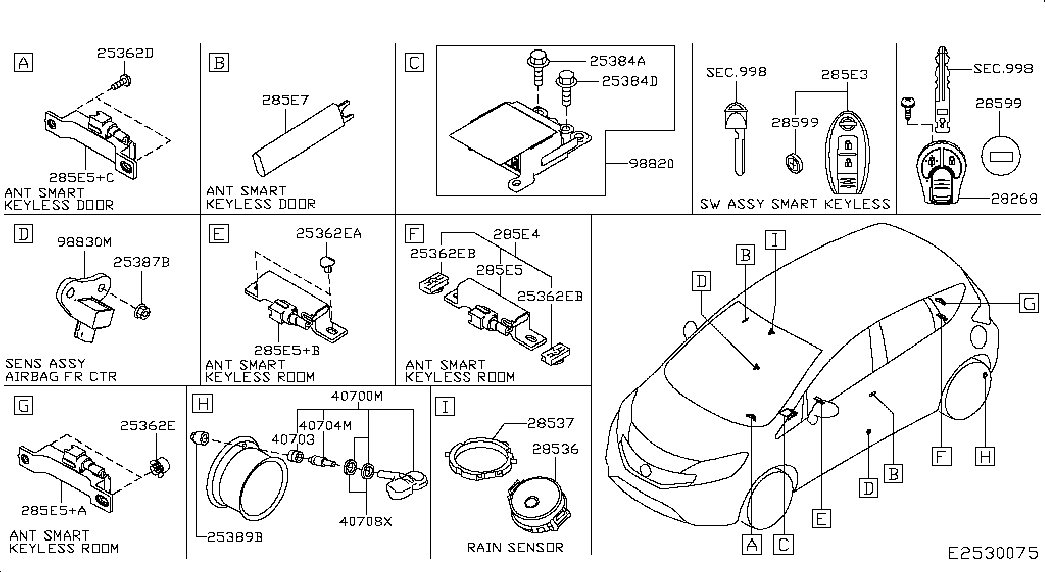 NISSAN 40700-3VU0A - Radsensor, Reifendruck-Kontrollsystem alexcarstop-ersatzteile.com