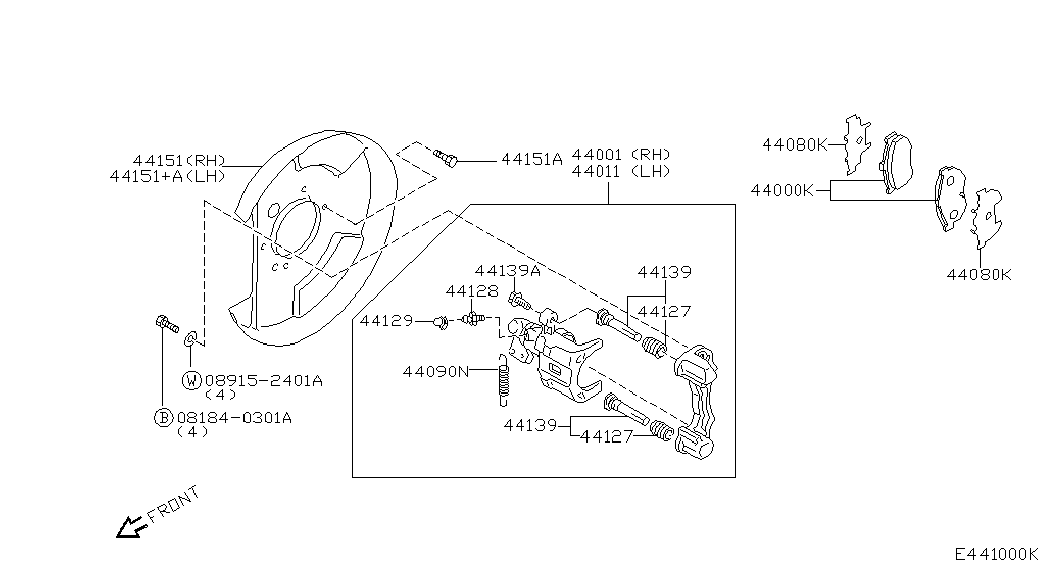 NISSAN D4060-BM40A - Bremsbelagsatz, Scheibenbremse alexcarstop-ersatzteile.com