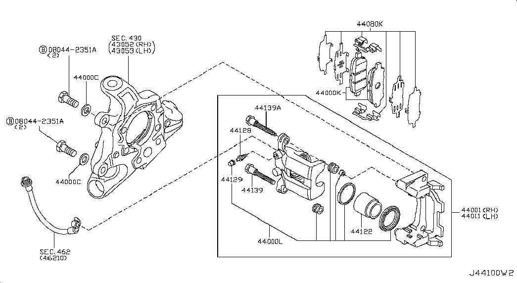 Suzuki D4M609N00A - Bremsbelagsatz, Scheibenbremse alexcarstop-ersatzteile.com