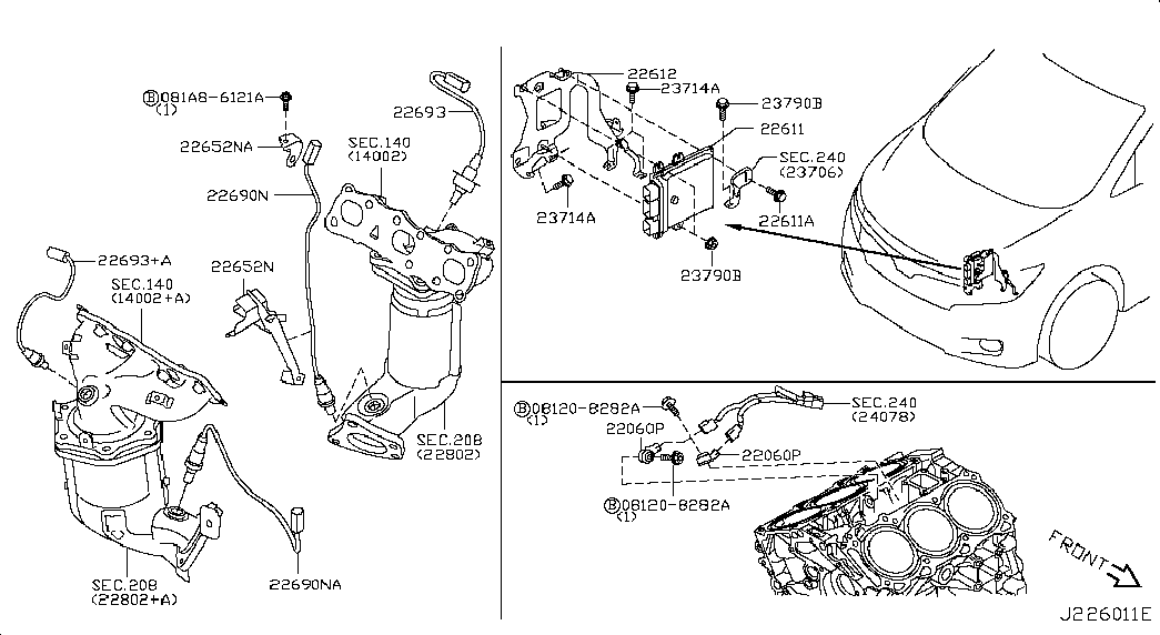 Infiniti 226A0-JA10C - Lambdasonde alexcarstop-ersatzteile.com