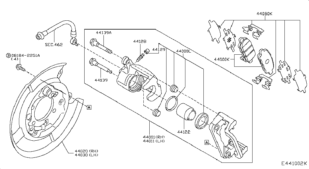 Infiniti D4060-3NK0A - Bremsbelagsatz, Scheibenbremse alexcarstop-ersatzteile.com