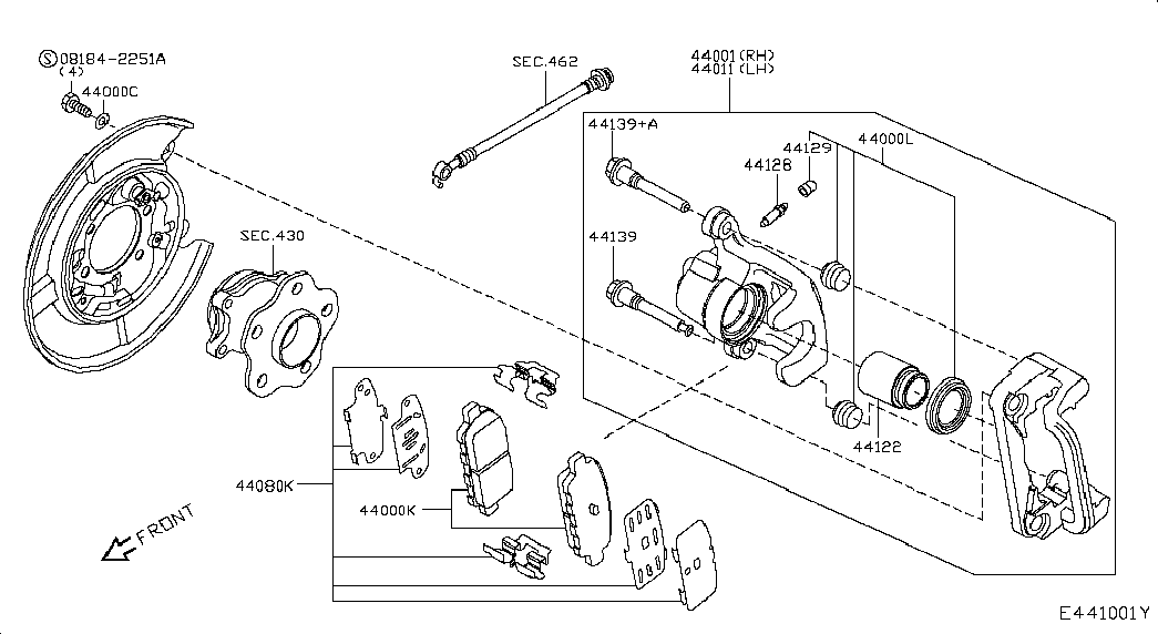 Infiniti D4060JA00A - Bremsbelagsatz, Scheibenbremse alexcarstop-ersatzteile.com