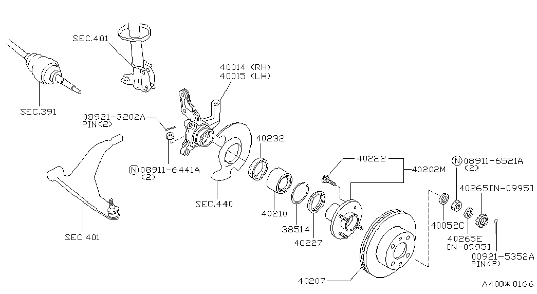 NISSAN 40210-50Y00 - Radlagersatz alexcarstop-ersatzteile.com