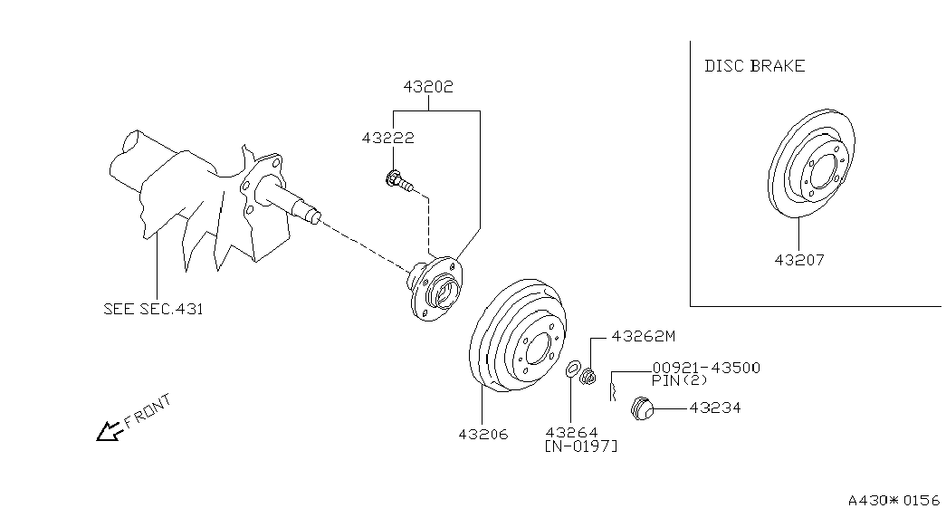 NISSAN 43200-0M000 - Radlagersatz alexcarstop-ersatzteile.com