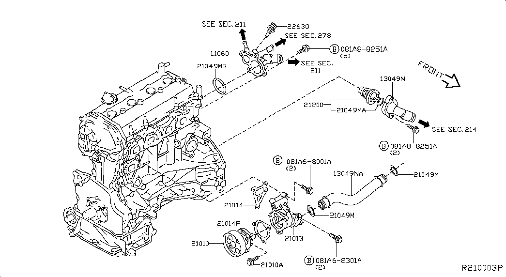 Infiniti 212006N210 - Thermostat, Kühlmittel alexcarstop-ersatzteile.com