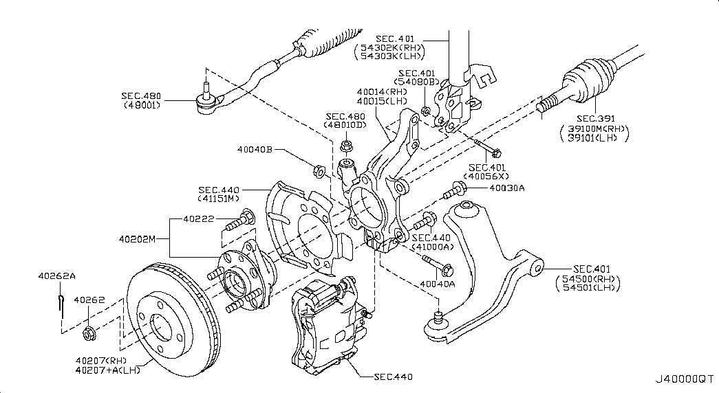 NISSAN 40202-1FC0B - Radlagersatz alexcarstop-ersatzteile.com