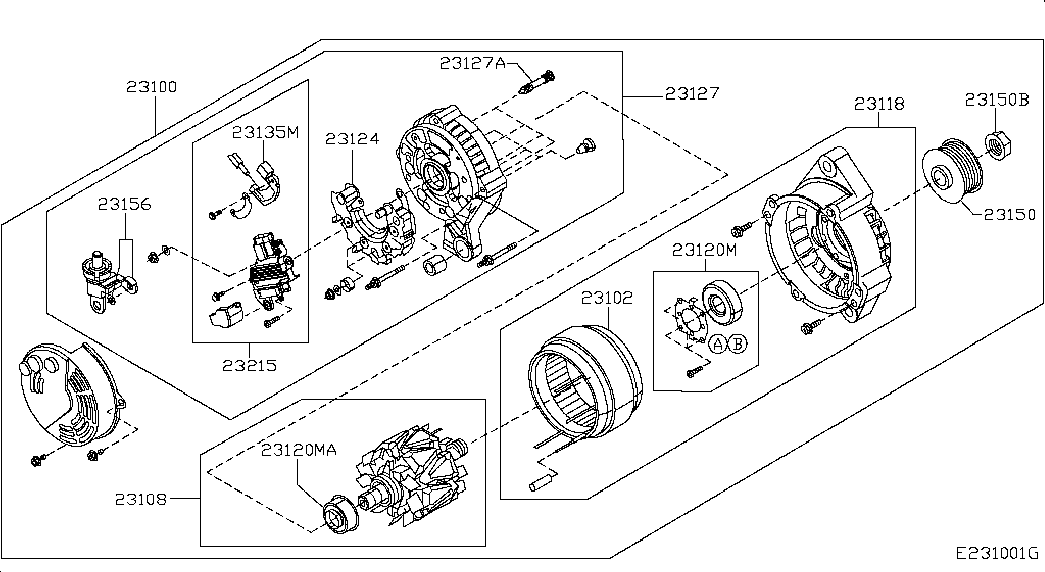 NISSAN 23100-BC00A - Generator alexcarstop-ersatzteile.com