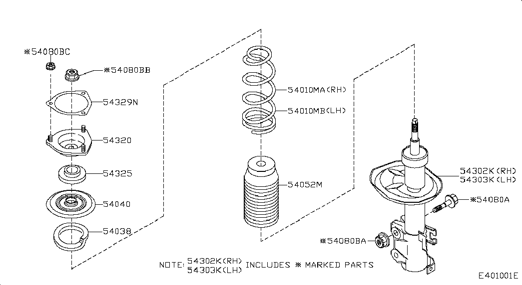 NISSAN 54303-BN825 - Stoßdämpfer alexcarstop-ersatzteile.com