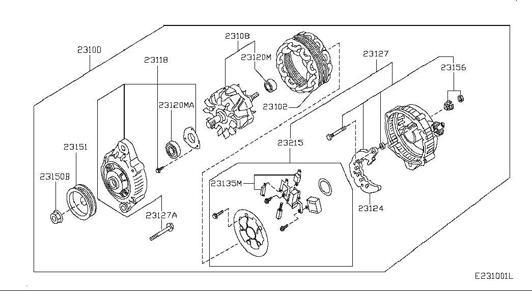 NISSAN 23151-JD20A - Riemenscheibe, Generator alexcarstop-ersatzteile.com