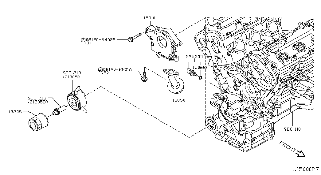 Infiniti 1520865F0B - Ölfilter alexcarstop-ersatzteile.com