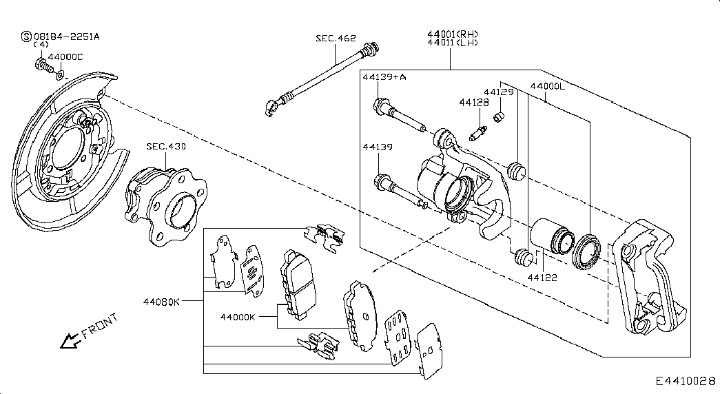 Suzuki D4M60-9N00B - Bremsbelagsatz, Scheibenbremse alexcarstop-ersatzteile.com