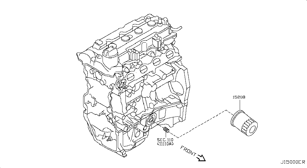 Infiniti 1520865F01 - Ölfilter alexcarstop-ersatzteile.com