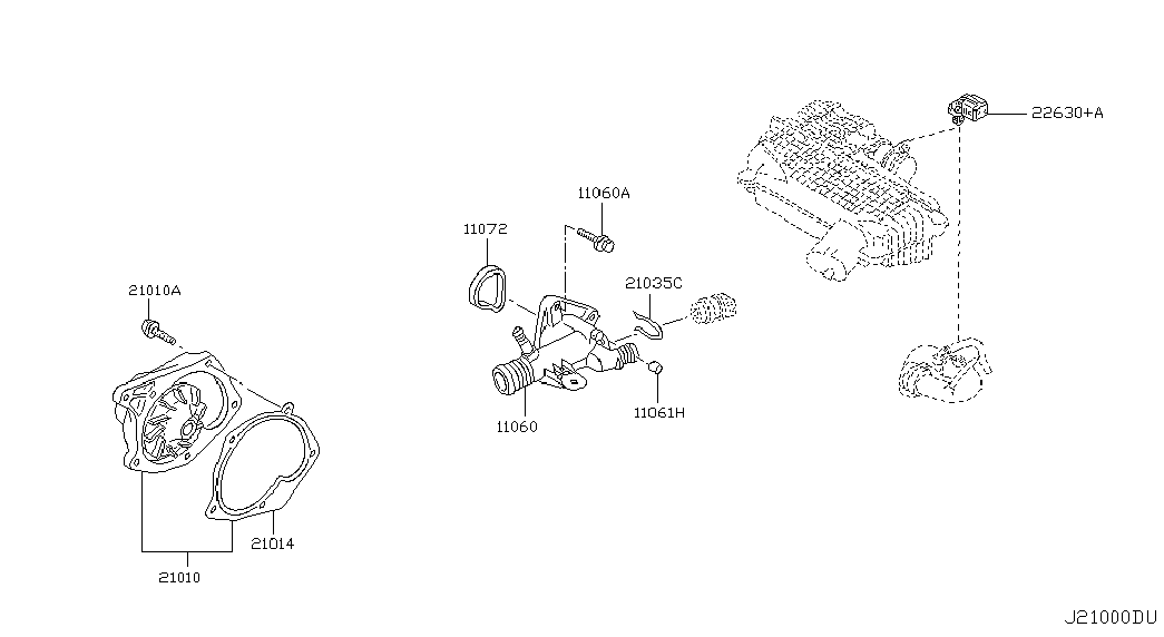 Infiniti 21010BN700 - Wasserpumpe alexcarstop-ersatzteile.com