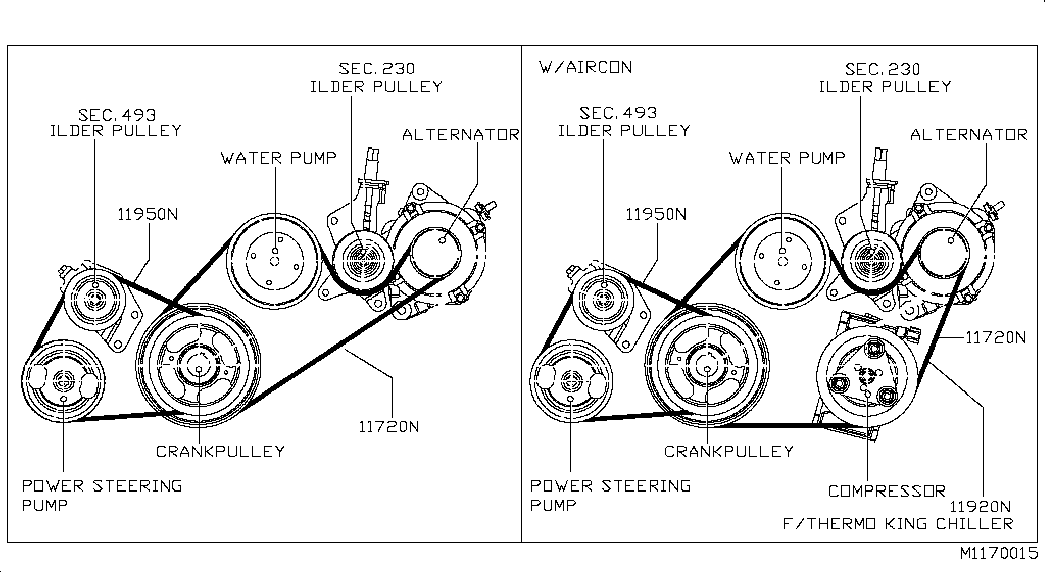 NISSAN 11950EB30A - Keilrippenriemen alexcarstop-ersatzteile.com