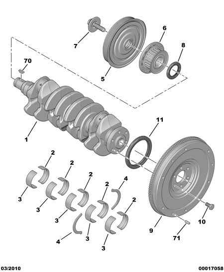 CITROËN (DF-PSA) 0515 V7 - Riemenscheibe, Kurbelwelle alexcarstop-ersatzteile.com