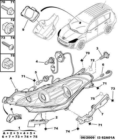 PEUGEOT 6216 A3 - HEADLIGHT LAMP alexcarstop-ersatzteile.com