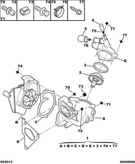 CITROËN 1201.C5 - Wasserpumpe alexcarstop-ersatzteile.com