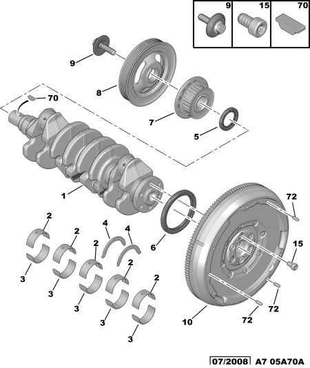 CITROËN 0515.T3 - Riemenscheibe, Kurbelwelle alexcarstop-ersatzteile.com