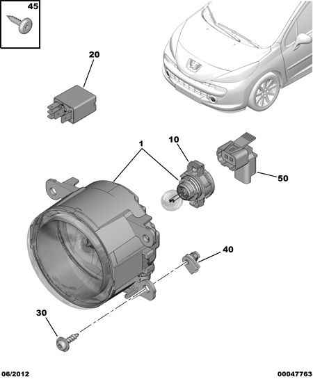 PEUGEOT 6206 E1 - Nebelscheinwerfer alexcarstop-ersatzteile.com