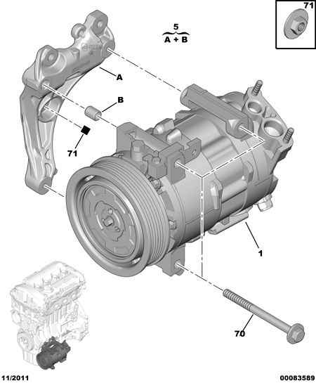 PEUGEOT 6453.WF - Kompressor, Klimaanlage alexcarstop-ersatzteile.com