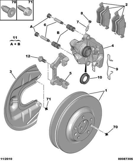 PEUGEOT 4254 A8 - Bremsbelagsatz, Scheibenbremse alexcarstop-ersatzteile.com